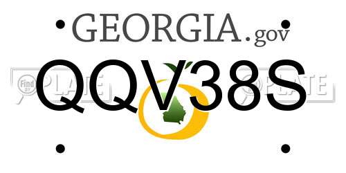 QQV38S Georgia License Plate