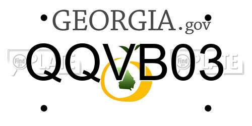 QQVB03 Georgia License Plate