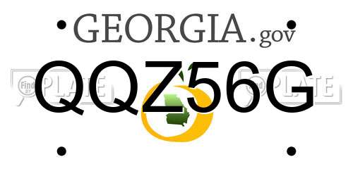 QQZ56G Georgia License Plate