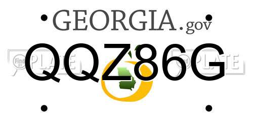 QQZ86G Georgia License Plate