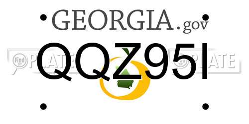 QQZ95I Georgia License Plate