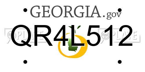 QR4L512 Georgia License Plate