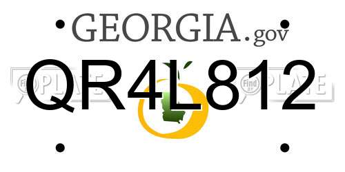 QR4L812 Georgia License Plate