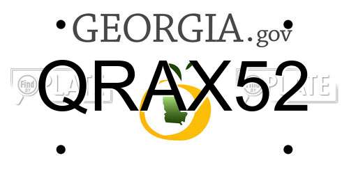 QRAX52 Georgia License Plate