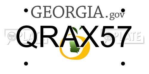 QRAX57 Georgia License Plate