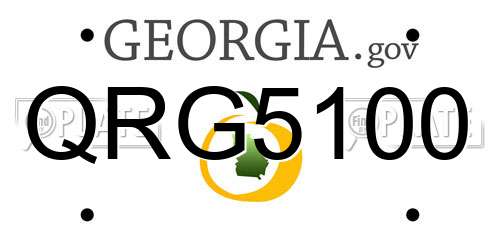QRG5100 Georgia License Plate
