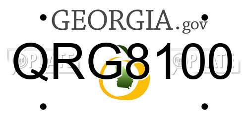 QRG8100 Georgia License Plate