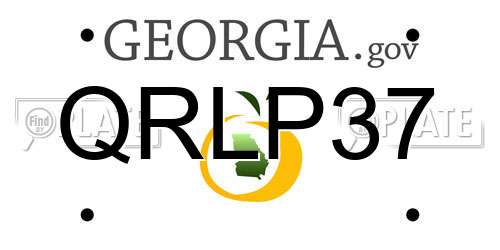 QRLP37 Georgia License Plate