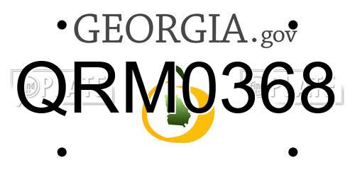 QRM0368 Georgia License Plate