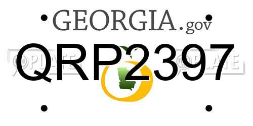 QRP2397 Georgia License Plate