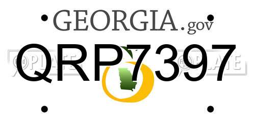 QRP7397 Georgia License Plate