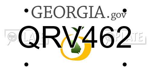 QRV462 Georgia License Plate