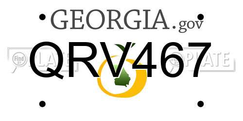 QRV467 Georgia License Plate