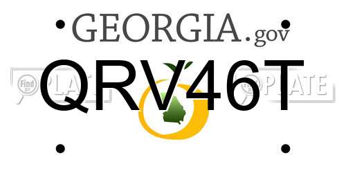 QRV46T Georgia License Plate