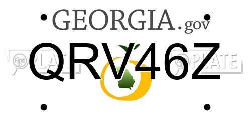 QRV46Z Georgia License Plate