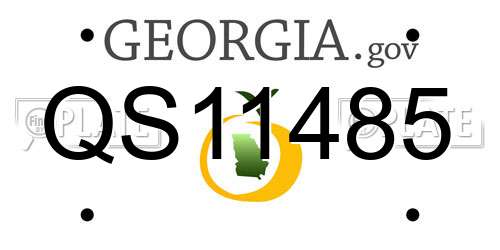 QS11485 Georgia License Plate