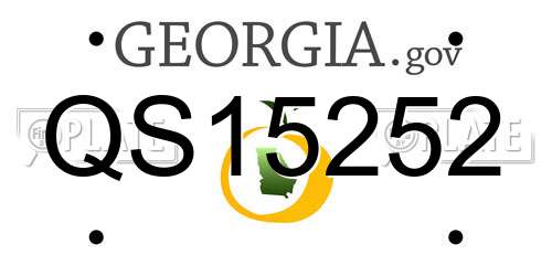 QS15252 Georgia License Plate