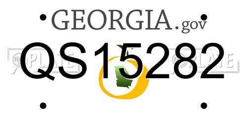 QS15282 Georgia License Plate