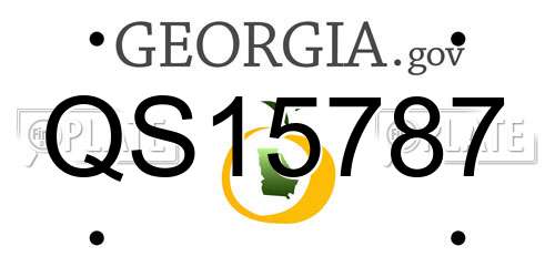 QS15787 Georgia License Plate