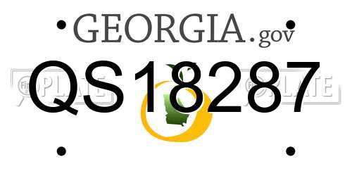 QS18287 Georgia License Plate