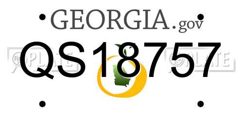QS18757 Georgia License Plate