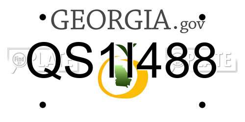 QS1I488 Georgia License Plate