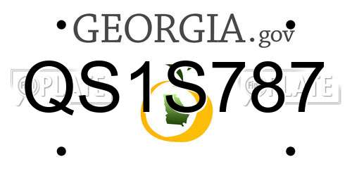 QS1S787 Georgia License Plate