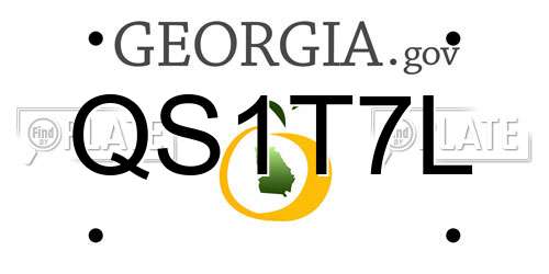 QS1T7L Georgia License Plate