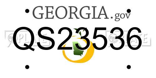 QS23536 Georgia License Plate