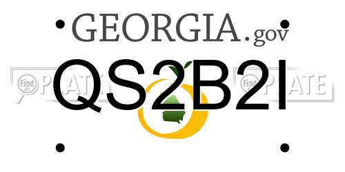 QS2B2I Georgia License Plate
