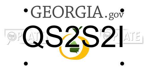 QS2S2I Georgia License Plate