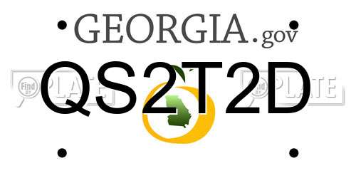QS2T2D Georgia License Plate