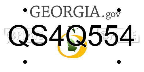 QS4Q554 Georgia License Plate