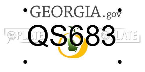 QS683 Georgia License Plate