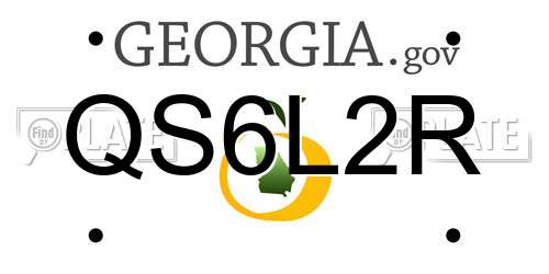 QS6L2R Georgia License Plate