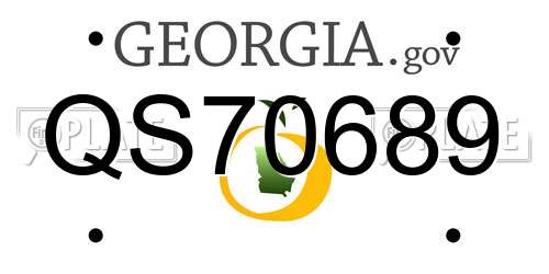 QS70689 Georgia License Plate