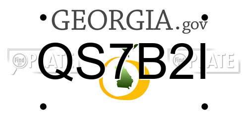QS7B2I Georgia License Plate