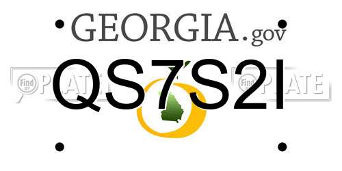 QS7S2I Georgia License Plate