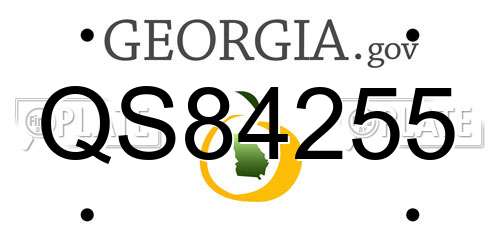 QS84255 Georgia License Plate