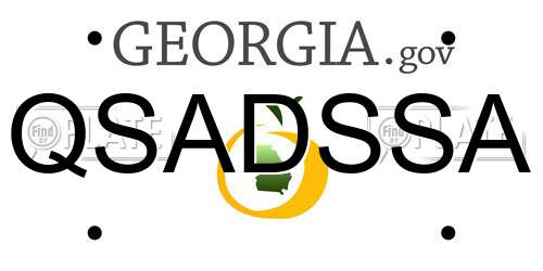 QSADSSA Georgia License Plate
