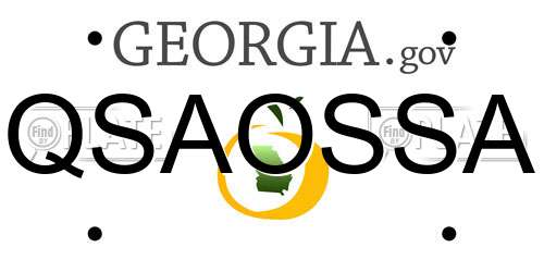 QSAOSSA Georgia License Plate