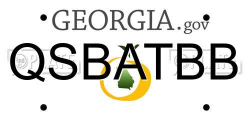 QSBATBB Georgia License Plate