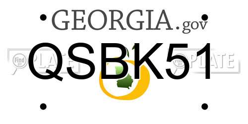QSBK51 Georgia License Plate