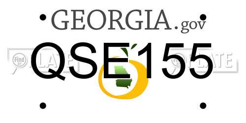 QSE155 Georgia License Plate