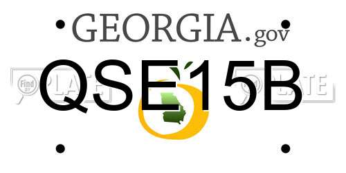 QSE15B Georgia License Plate