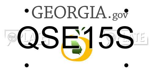 QSE15S Georgia License Plate
