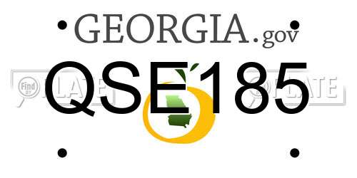 QSE185 Georgia License Plate