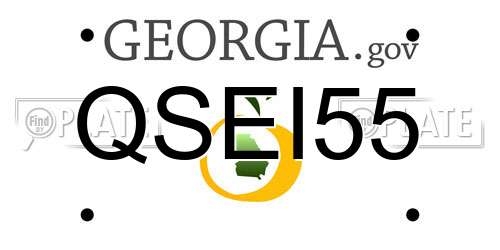 QSEI55 Georgia License Plate