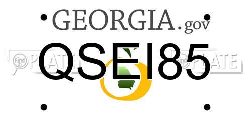QSEI85 Georgia License Plate