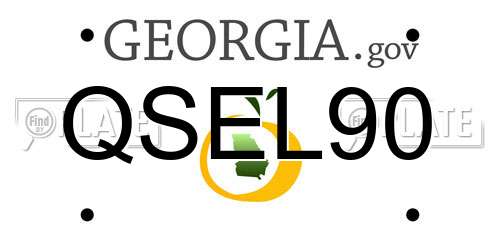 QSEL90 Georgia License Plate